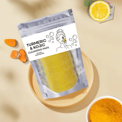 Turmeric Exfoliating Cleansing Pads Compressed Facial Sponges Skin Care Tools For Face Clogged Pores Excess Oil Cleansing