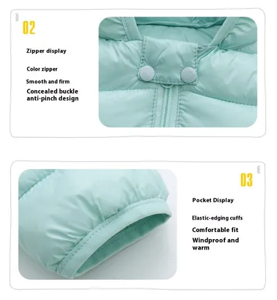 Cotton-padded Clothes Baby Winter Light Children Down Cotton Coat
