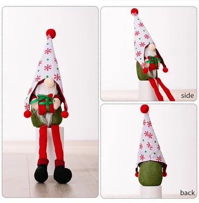 Christmas Decorations Striped Pointed Hat Doll