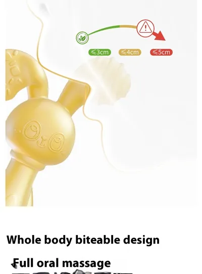 Silicone Rabbit Teether Infant Molar Rod Baby Teething Prevent Hand Sucking Artifact