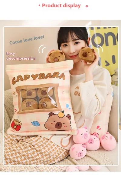 Capabala Plush Doll Decompression 6 Capybara Bags Suit