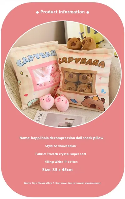 Capabala Plush Doll Decompression 6 Capybara Bags Suit
