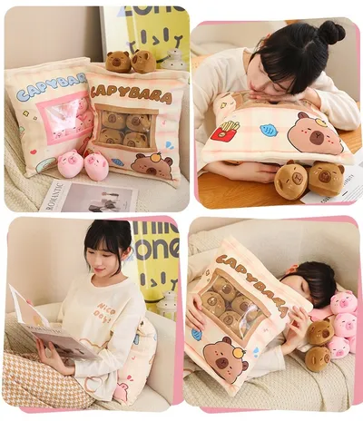 Capabala Plush Doll Decompression 6 Capybara Bags Suit