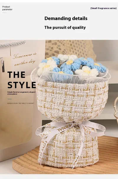 Creative 7 Knitted Wool Simulation Bouquet