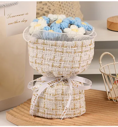 Creative 7 Knitted Wool Simulation Bouquet