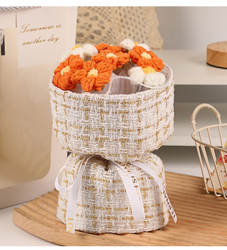 Creative 7 Knitted Wool Simulation Bouquet
