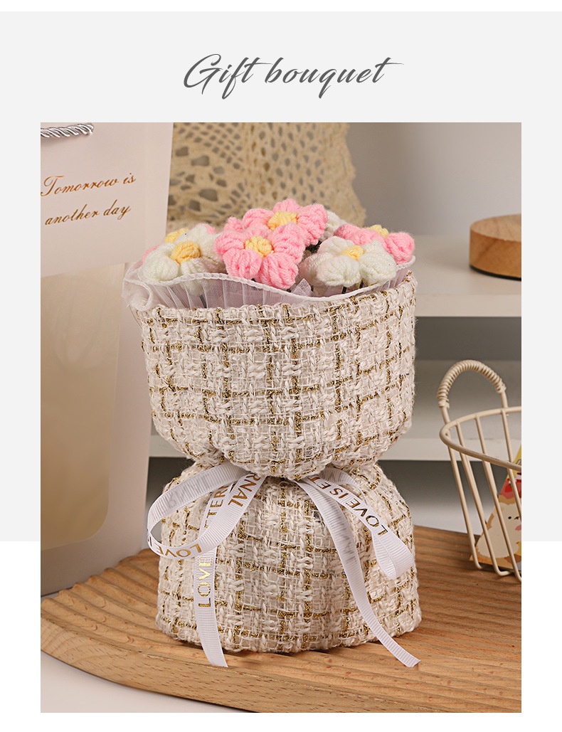 Creative 7 Knitted Wool Simulation Bouquet