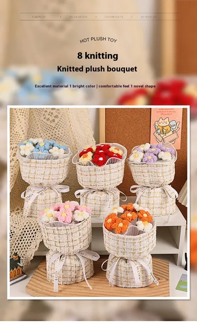 Creative 7 Knitted Wool Simulation Bouquet