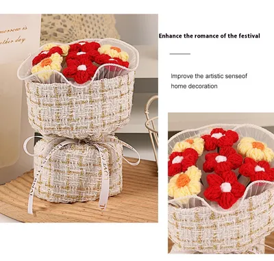 Creative 7 Knitted Wool Simulation Bouquet