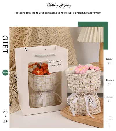 Creative 7 Knitted Wool Simulation Bouquet
