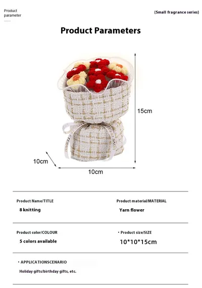 Creative 7 Knitted Wool Simulation Bouquet