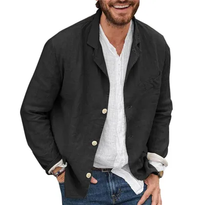 Men's Long-sleeved Shirts Versatile Casual Loose Jacket Top