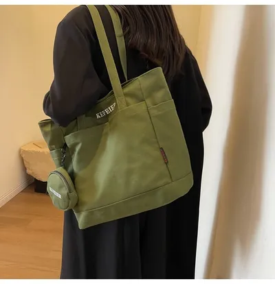 Canvas Shoulder Leisure Class Commuter Tote Bag