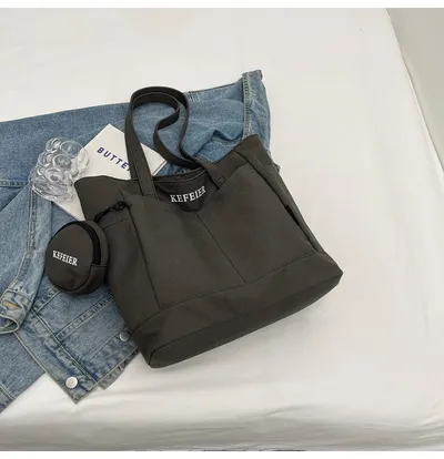 Canvas Shoulder Leisure Class Commuter Tote Bag