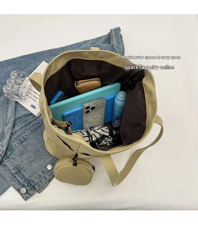 Canvas Shoulder Leisure Class Commuter Tote Bag