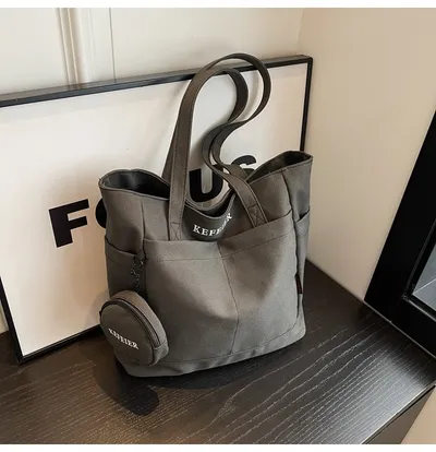 Canvas Shoulder Leisure Class Commuter Tote Bag