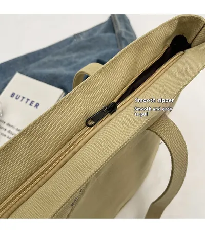 Canvas Shoulder Leisure Class Commuter Tote Bag