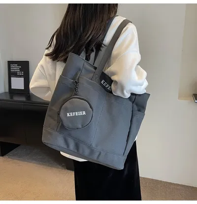 Canvas Shoulder Leisure Class Commuter Tote Bag