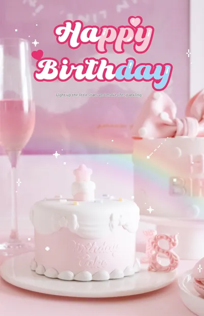 Birthday Cake Small Night Lamp Decoration Racket Silicone Light Qixi Girlfriend Birthday Gift