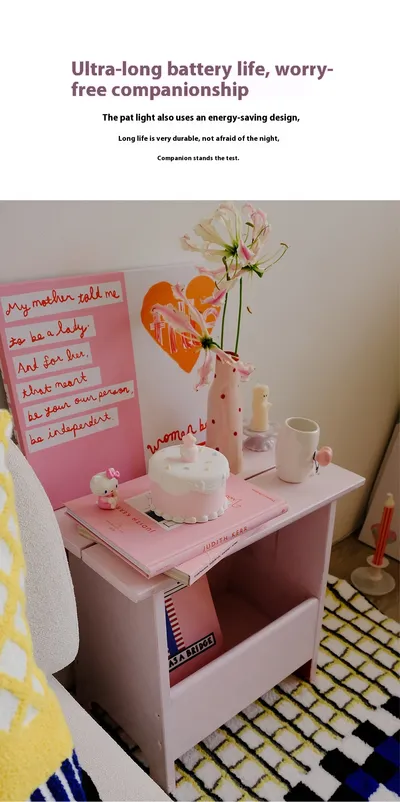 Birthday Cake Small Night Lamp Decoration Racket Silicone Light Qixi Girlfriend Birthday Gift