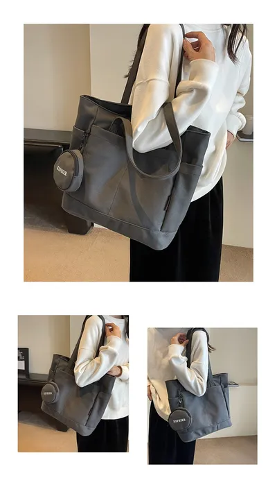 Canvas Shoulder Leisure Class Commuter Tote Bag