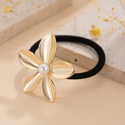 Five-petal Flower Alloy Hair Accessories Stylish Glossy