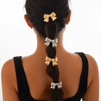 Five-petal Flower Alloy Hair Accessories Stylish Glossy