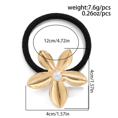 Five-petal Flower Alloy Hair Accessories Stylish Glossy