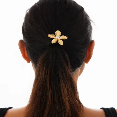 Five-petal Flower Alloy Hair Accessories Stylish Glossy
