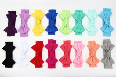 Babies' Headwear Cotton Hair Band 16 Colors Big Bow