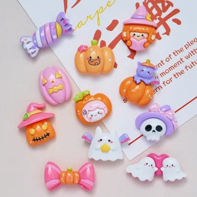 Wansheng Pumpkin New Cartoon Cream Glue Phone Case Bracelet Diy Jewelry Pendant Resin Accessories