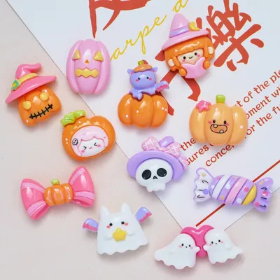 Wansheng Pumpkin New Cartoon Cream Glue Phone Case Bracelet Diy Jewelry Pendant Resin Accessories