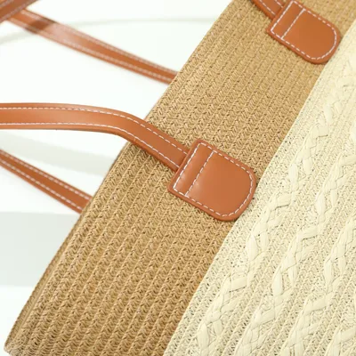 South Korea Vacation Style Raffia Woven Bag Large Capacity Totes