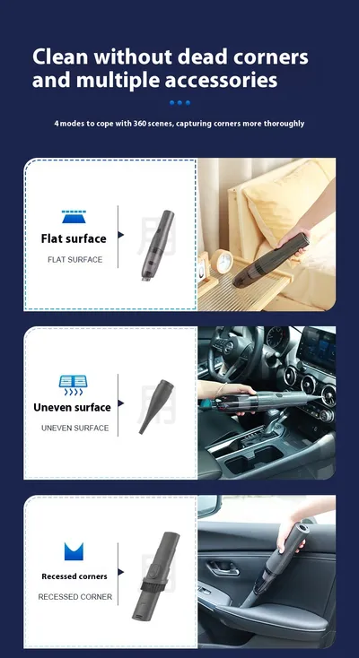 Large Suction For Home And Car Car Integrated Wireless Charging Dust Blower