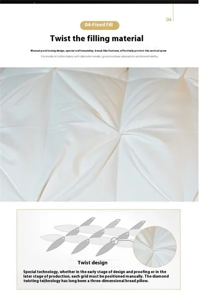 Cotton Twisted Flower Craft Feather Cotton Pillow Pillow