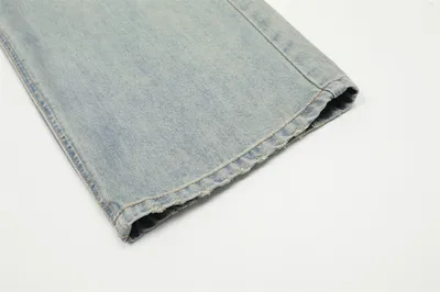 American-style Washed White Loose Jeans