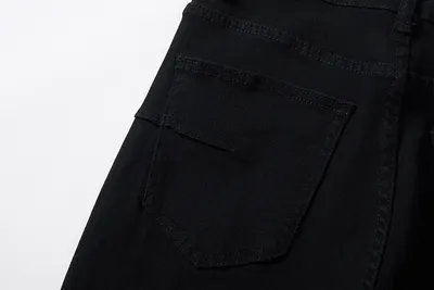 Men's Fashion Knee Hole Denim Trousers