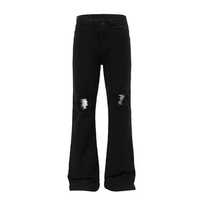 Men's Fashion Knee Hole Denim Trousers