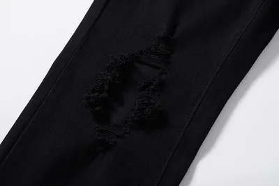 Men's Fashion Knee Hole Denim Trousers