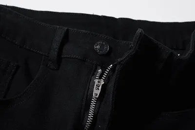 Men's Fashion Knee Hole Denim Trousers