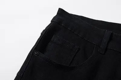 Men's Fashion Knee Hole Denim Trousers