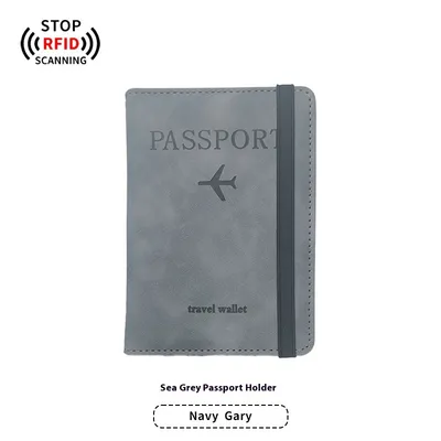 PU Leather Anti-magnetic Passport Holder Luggage Tag Suit