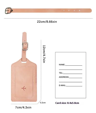 PU Leather Anti-magnetic Passport Holder Luggage Tag Suit