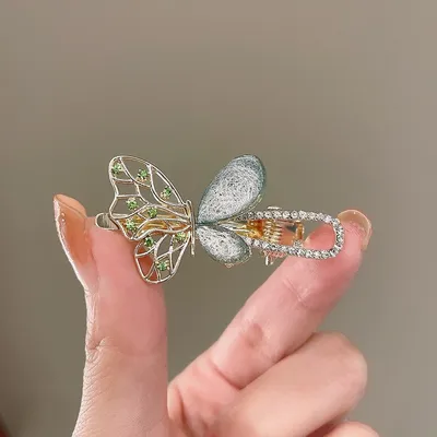 Opal Butterfly Barrettes Super Fairy Mini Side Bang Clip Forehead Broken Hair Little Clip