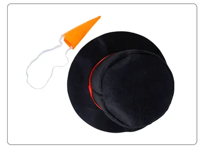 Halloween Snowman Hat Christmas Black Felt Magic Hat