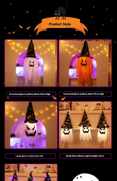 Halloween Decoration Glowing Ghost Party Supplies