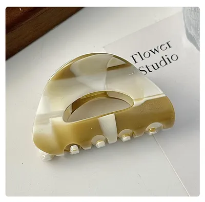 Acetic Acid Grip Semicircle Leopard Print Hair Pin French Simplicity Hair Accessories