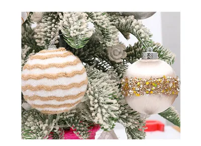 Christmas Decorations Foam Painted Silk Ball Christmas Tree Pendant
