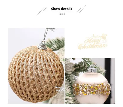 Christmas Decorations Foam Painted Silk Ball Christmas Tree Pendant