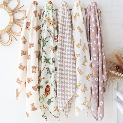 Bamboo Cotton Cloth Quilt Cover Blanket Newborn Baby Swaddle Summer Bag